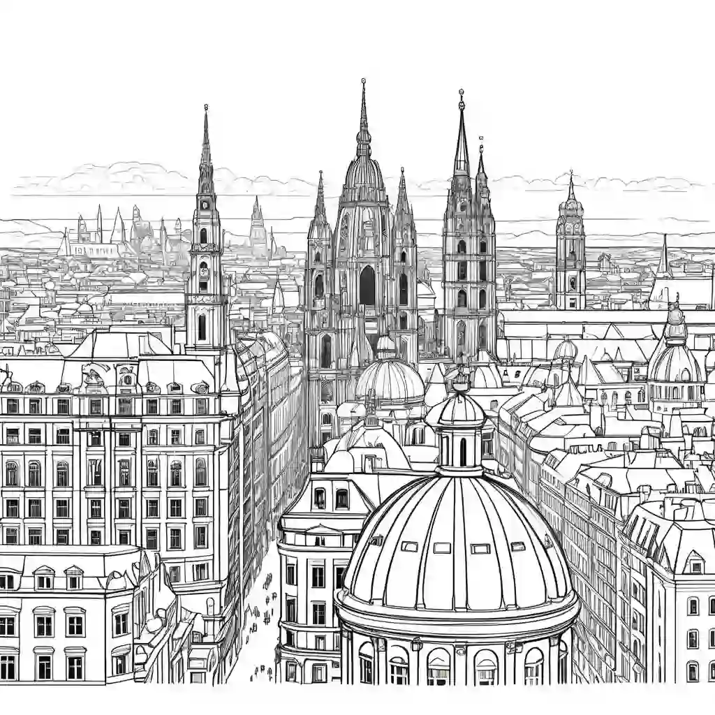 Vienna Cityscape coloring pages